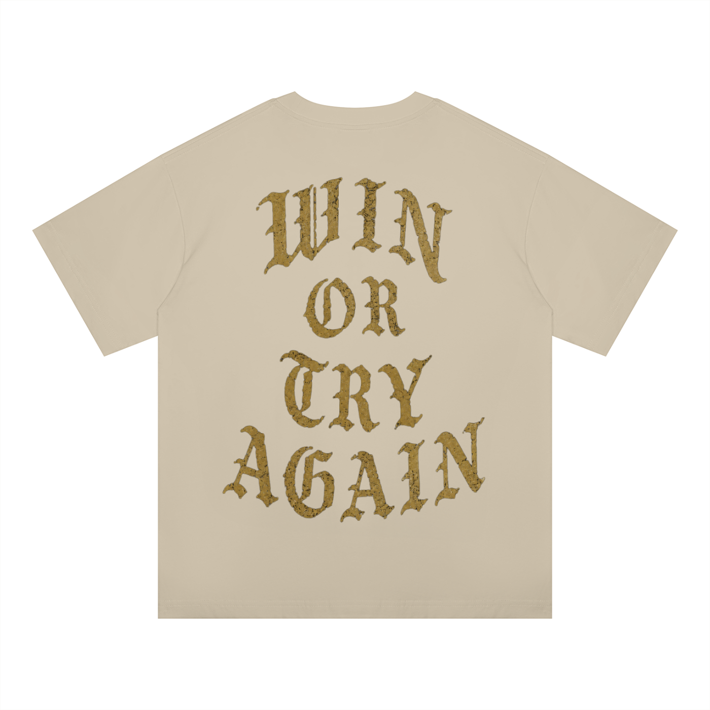 WIN OR TRY AGAIN OVERSIZED TEE