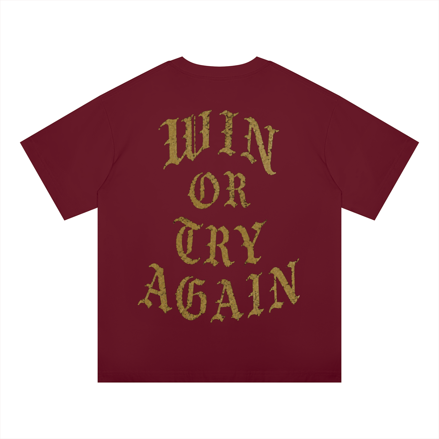 WIN OR TRY AGAIN OVERSIZED TEE