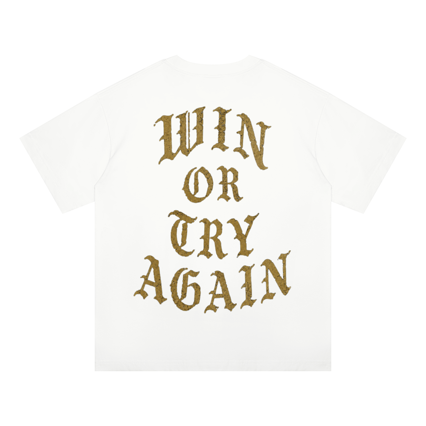 WIN OR TRY AGAIN OVERSIZED TEE