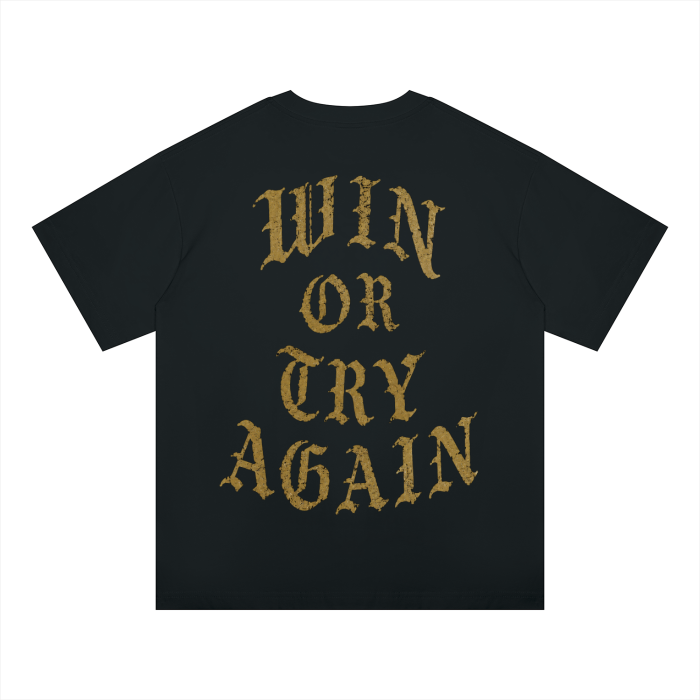 WIN OR TRY AGAIN OVERSIZED TEE