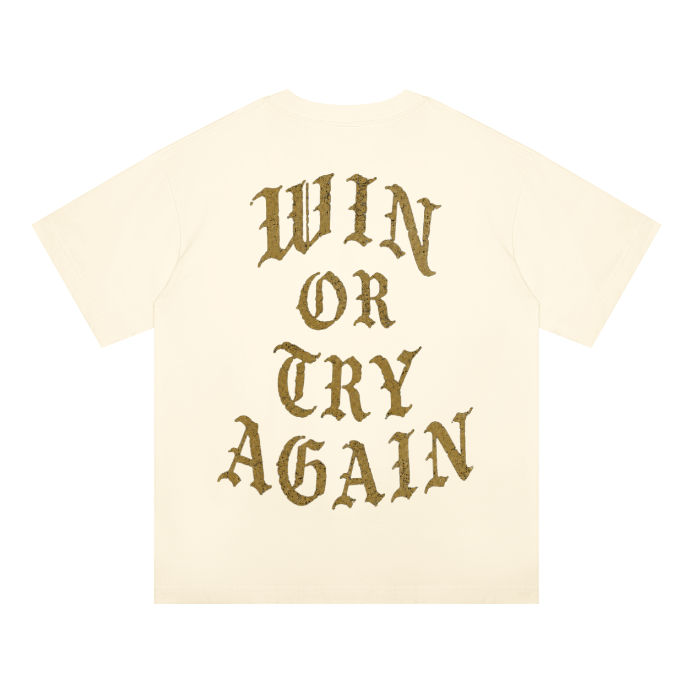 WIN OR TRY AGAIN OVERSIZED TEE